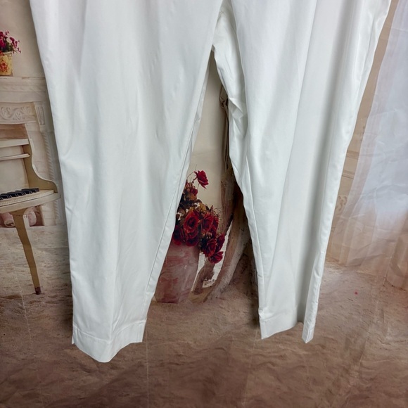 NEW Ashley Stewart Elegant White Ankle Pant - Picture 3 of 9